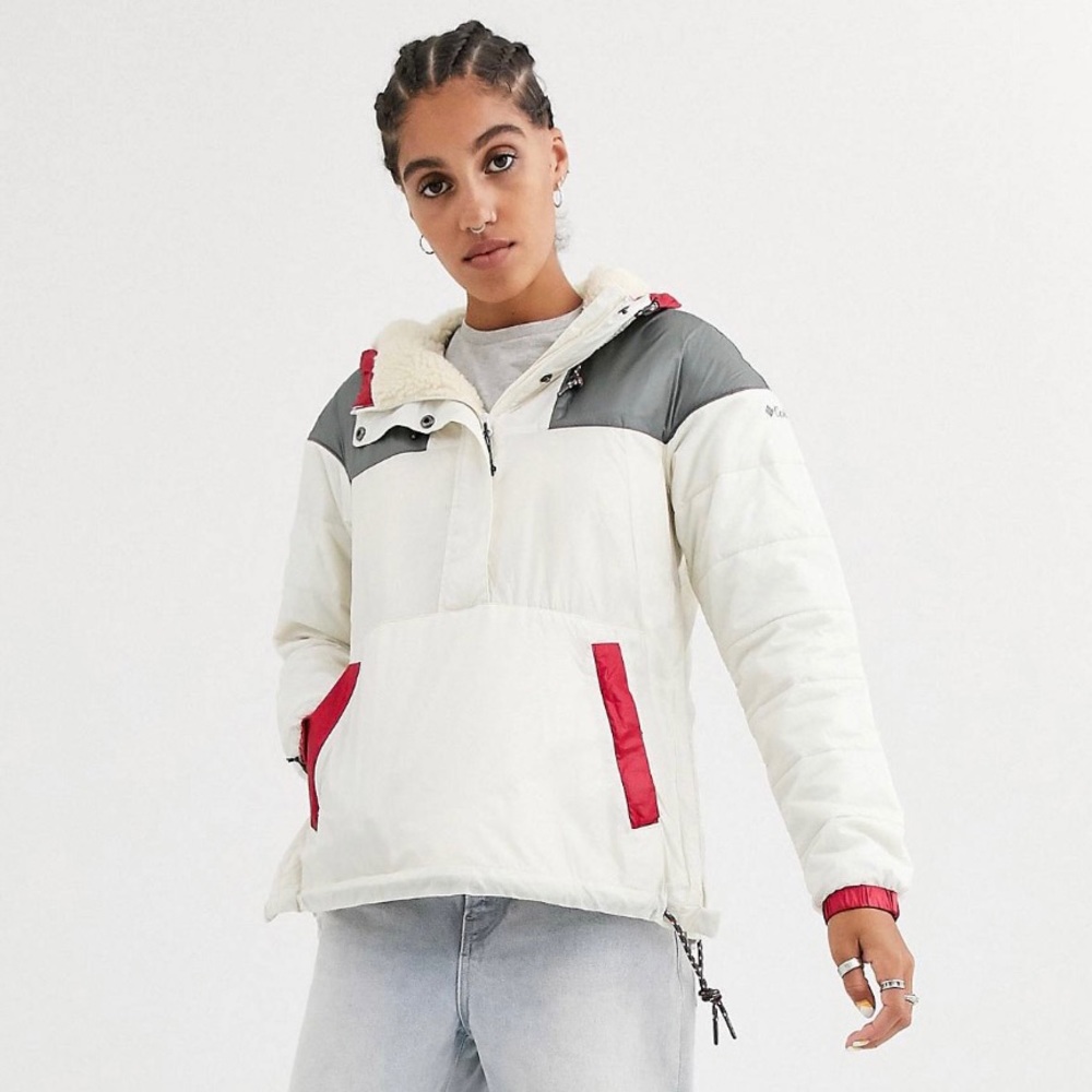 Columbia Lodge Pullover Jacket size Large in Cream